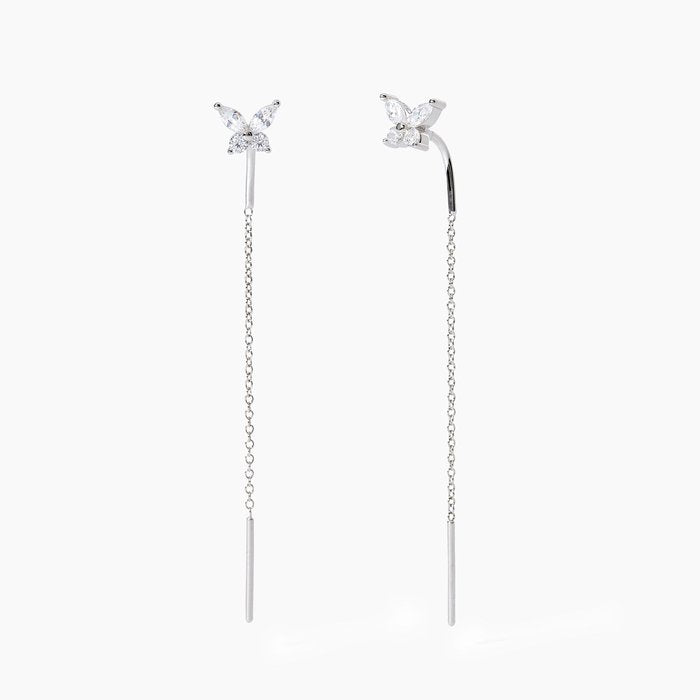 Orecchini pendenti in argento con farfalle SECRET GARDEN