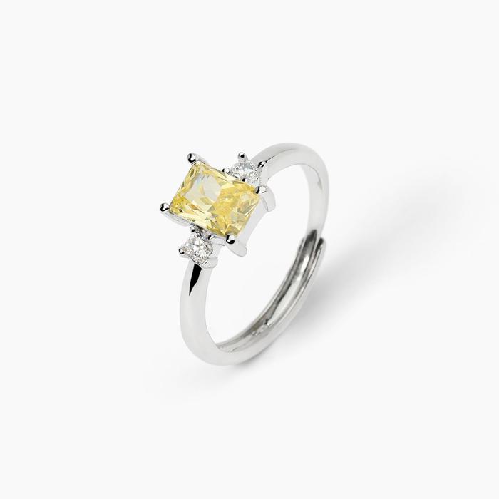 Anello in argento con zircone Lemon BATTITO