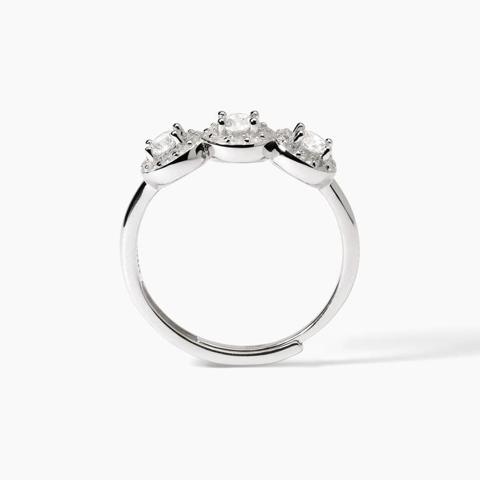 Anello in argento con zirconi bianchi MILANESIENNE