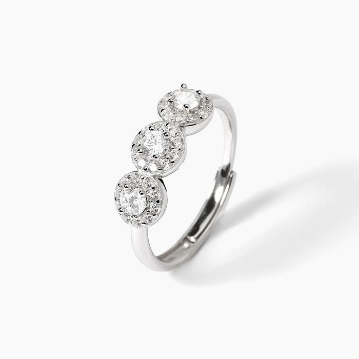 Anello in argento con zirconi bianchi MILANESIENNE