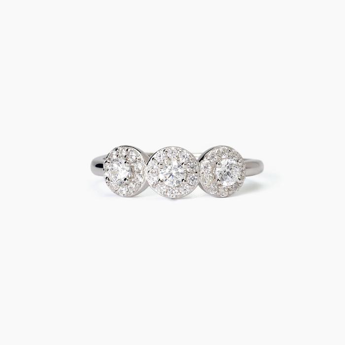 Anello in argento con zirconi bianchi MILANESIENNE