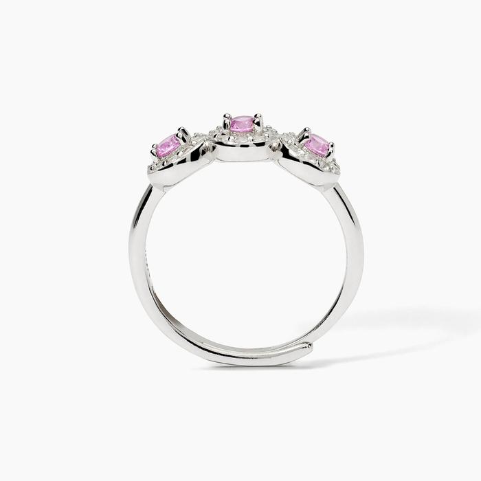 Anello in argento con tormaline sintetiche MILANESIENNE