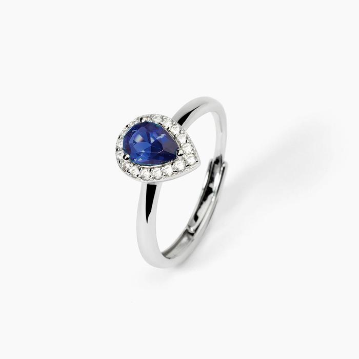 Anello in argento con zaffiro sintetico COOL OR RÉTRO?