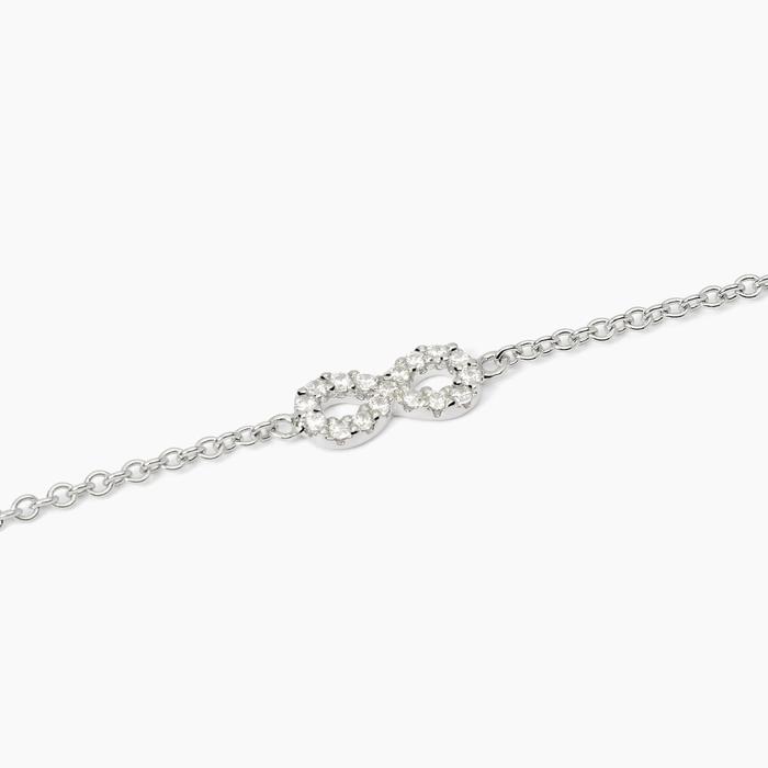 Bracelet en argent avec chaîne forzatina et infini ENDLESS