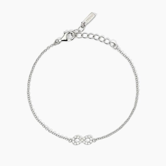 Bracelet en argent avec chaîne forzatina et infini ENDLESS