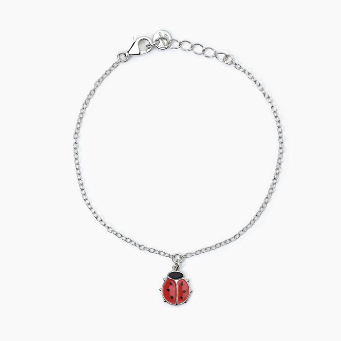 Bracciale in argento con coccinella FORTUNELLA