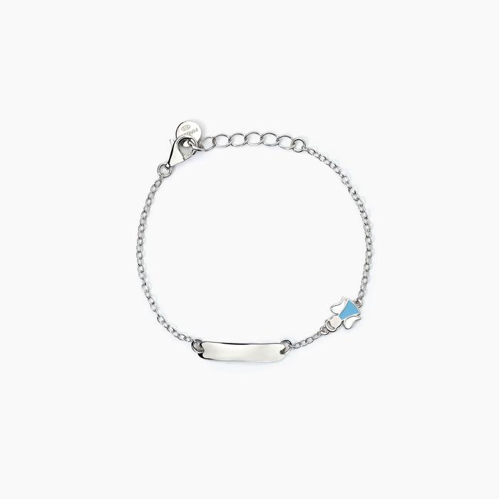 Bracciale personalizzabile in argento con angioletto ANGEL