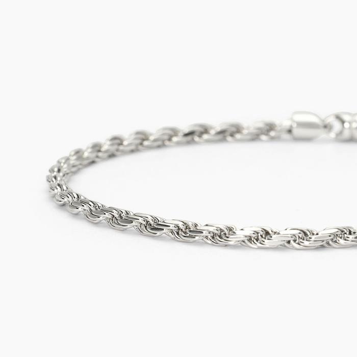 Bracelet en argent avec chaîne en corde EVERY DAY