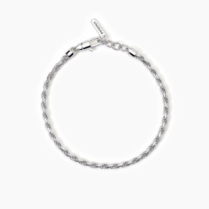 Bracelet en argent avec chaîne en corde EVERY DAY