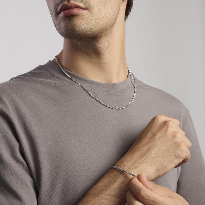 Silver bracelet with wheat chain EVERY DAY
