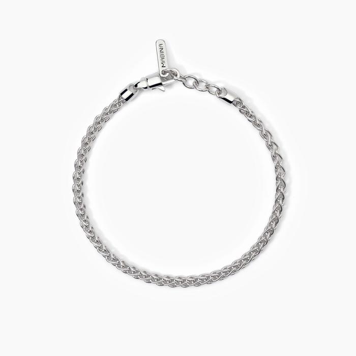 Silver bracelet with wheat chain EVERY DAY