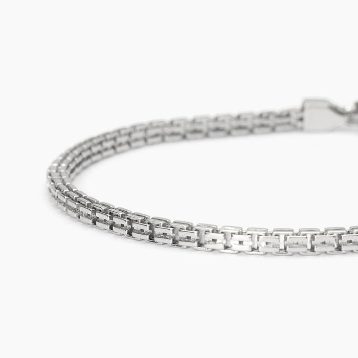 Bracciale in argento con catena veneta BOX