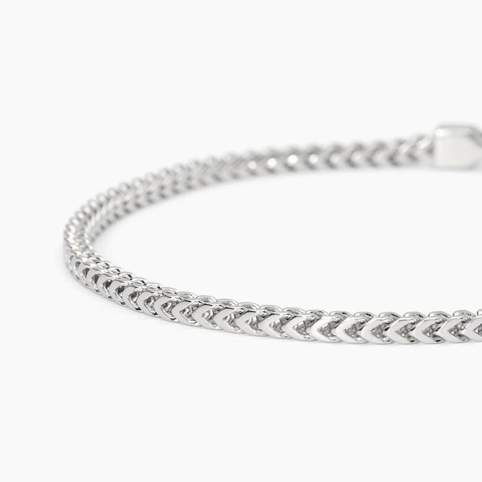 Bracciale in argento con catena franco V-SHAPE