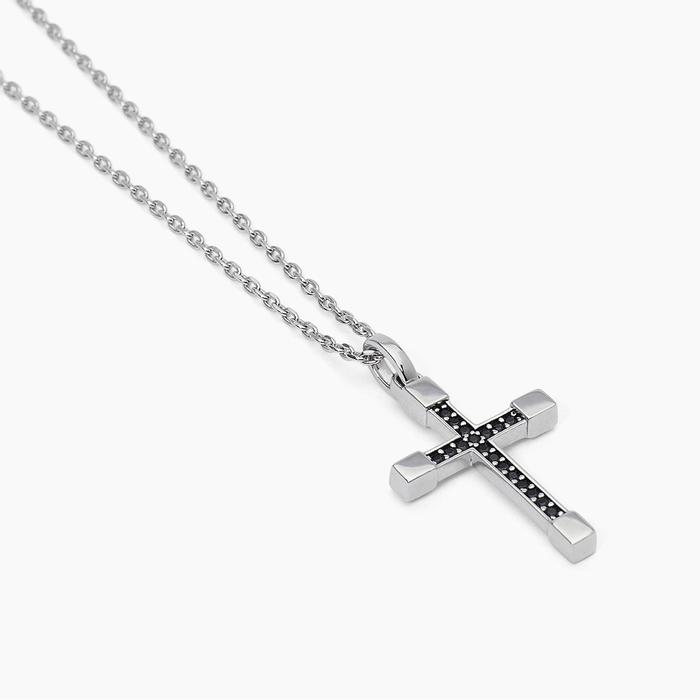 Collana in argento con croce zirconi MYSTICAL