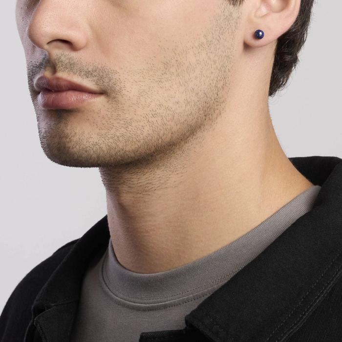 Boucle d'oreille en argent avec lapis-lazuli MONOMANIA