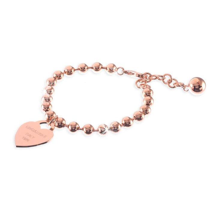 Bracciale in bronzo dorato rosa