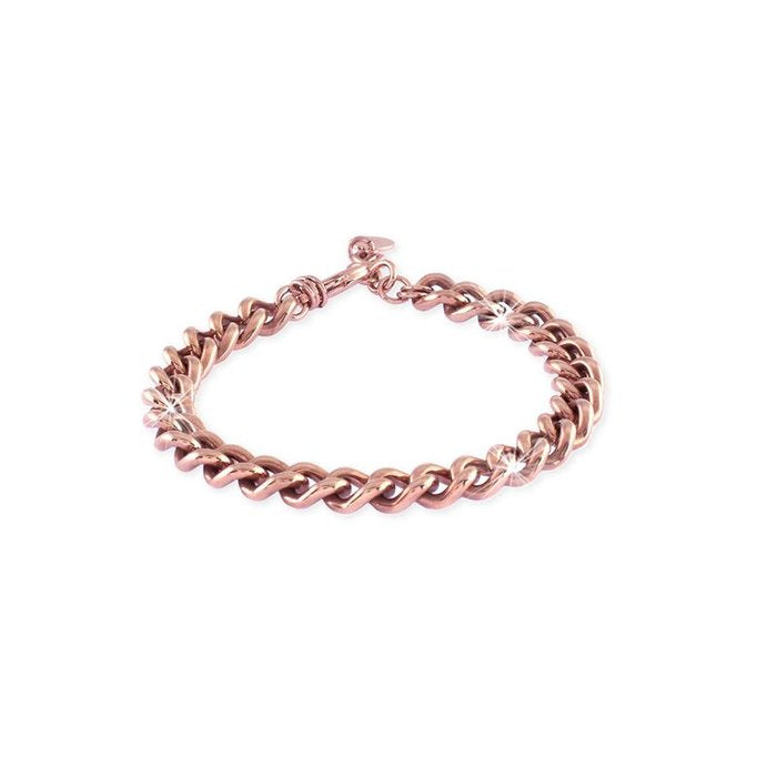 Rose Gold Bronze Mini Curb Chain Bracelet