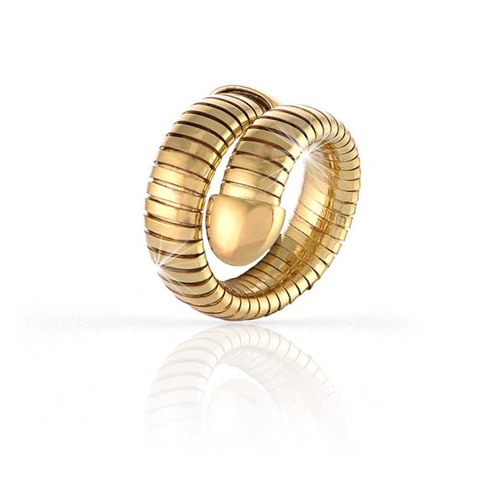 Tubogas gilded bronze ring