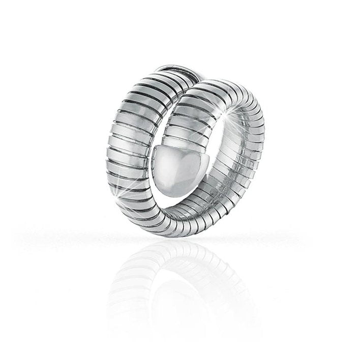 Anello in bronzo argentato Tubogas