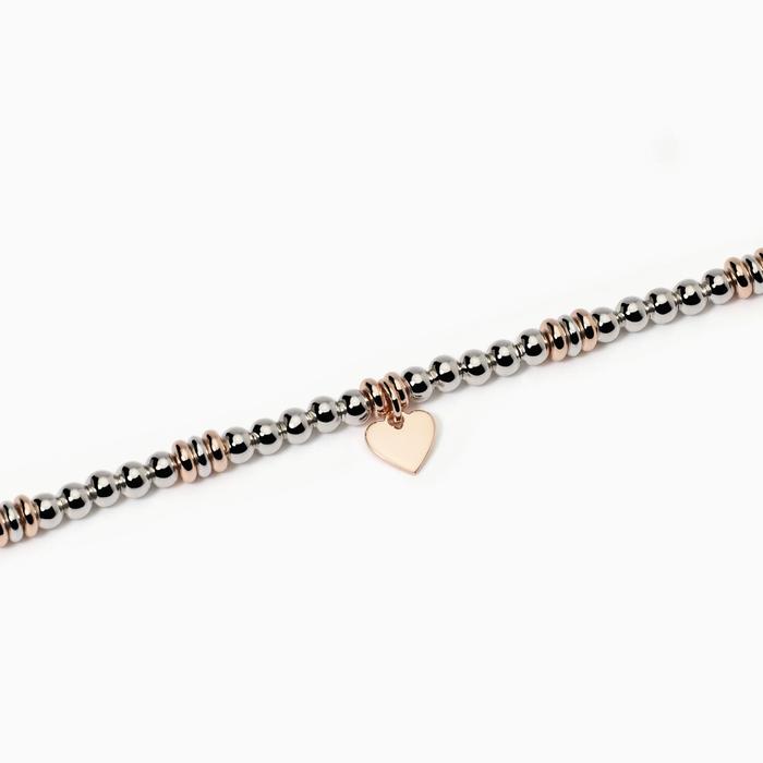 Bracelet Little Mix Heart en argent plaqué or rose