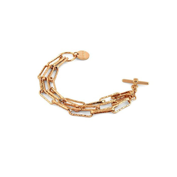 Rose gold plated bronze bracelet