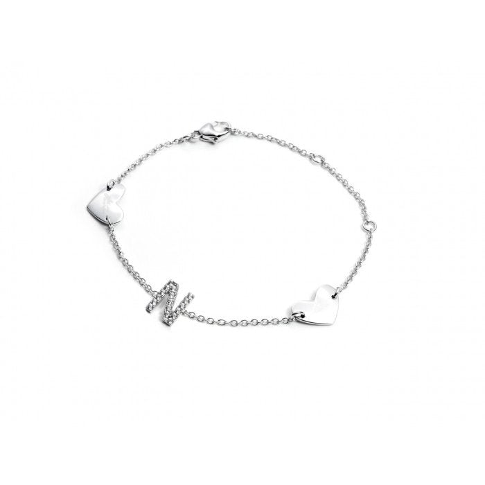 Bracciale ava lettera N strass