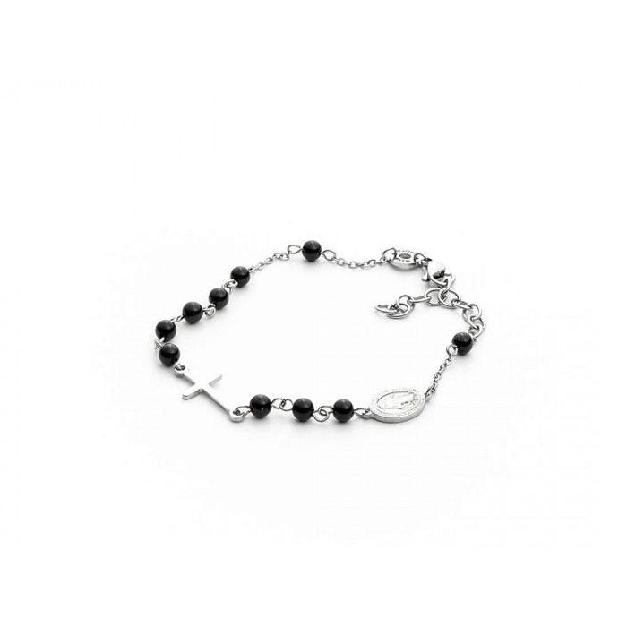 Black rosary bracelet