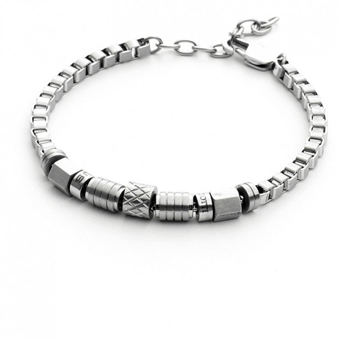 Steel grid bracelet