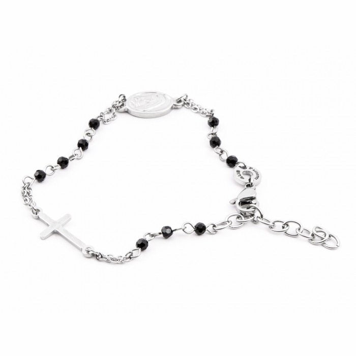 Bracelet chapelet avec plaque