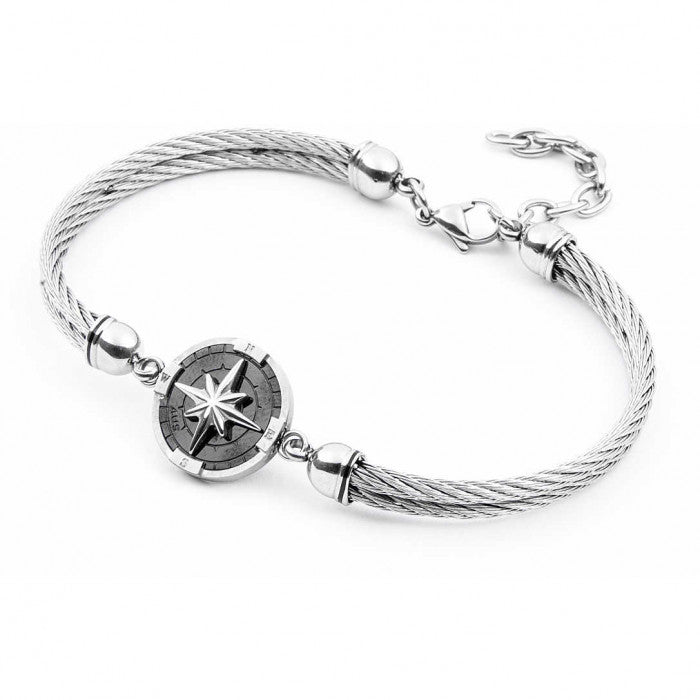 Bracelet à deux brins avec boussole