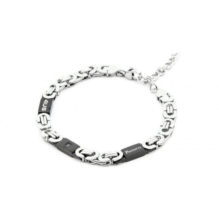 Bracciale maglia piatta bicolore