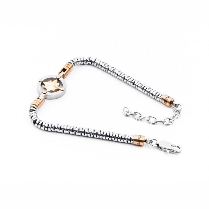 Two-tone compass bracelet