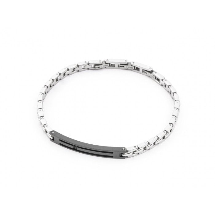 Bracciale maglia piatta bicolore