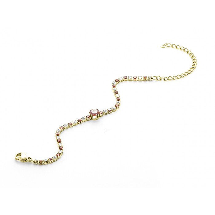 Bracciale tennis con pietra rossa