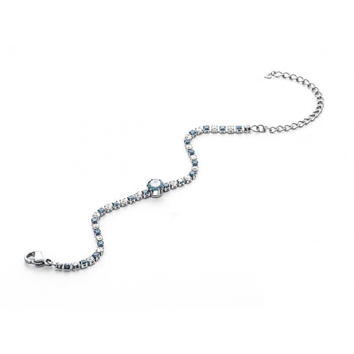 Bracciale tennis con pietra blu