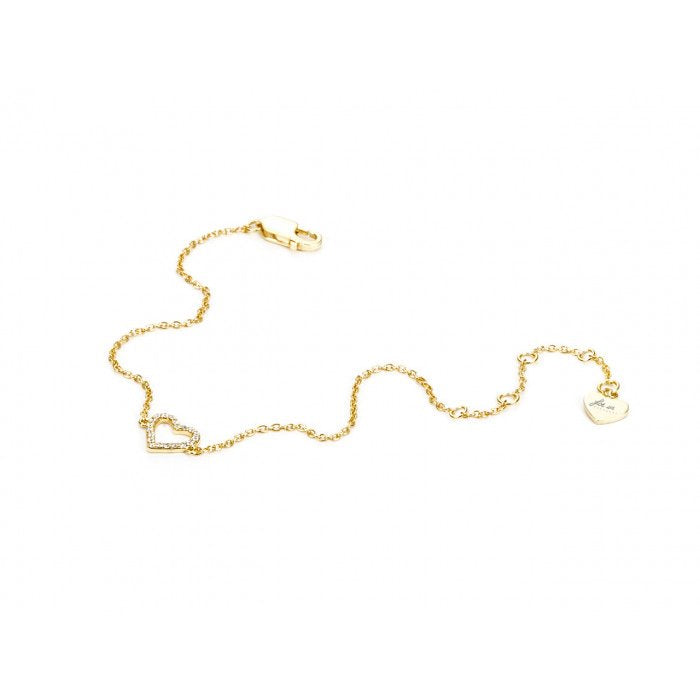 Heart laminated bracelet