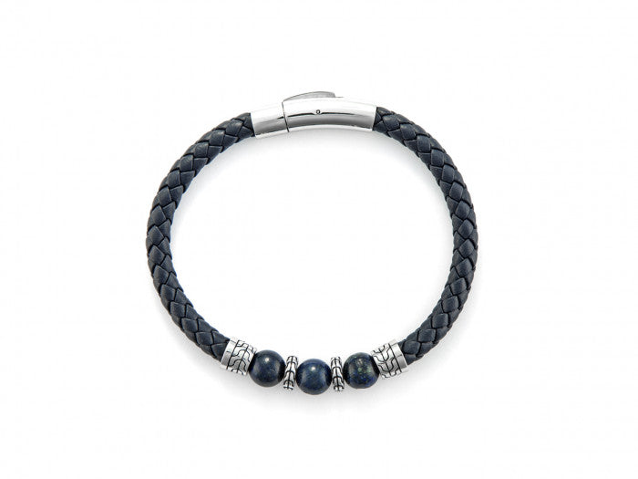 Lapis leather bracelet