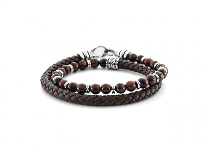 Bracelet en cuir marron