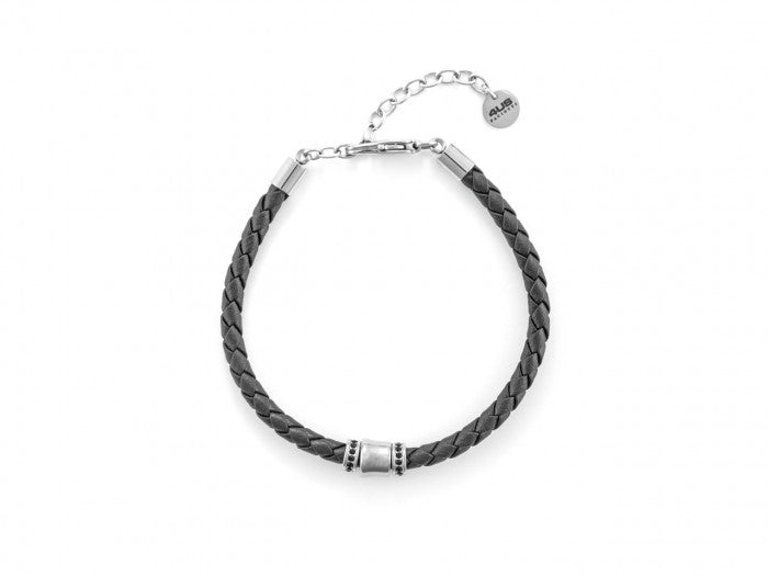 Black leather bracelet