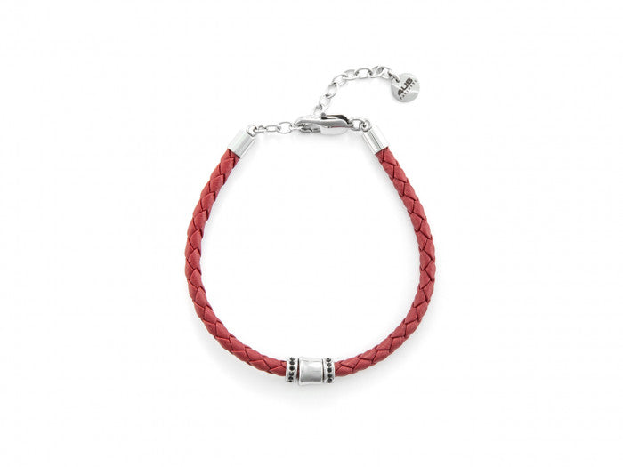 Red leather bracelet