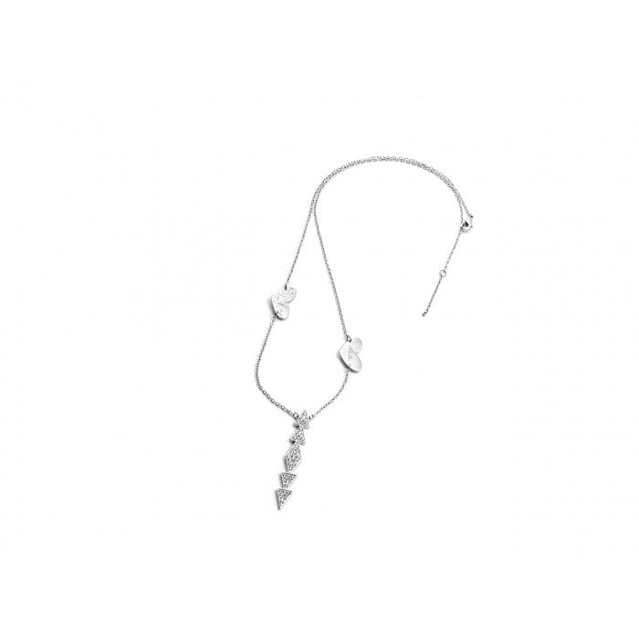Jessica necklace hearts with rhinestone triangles