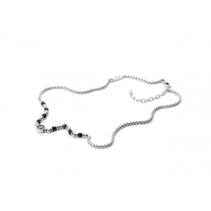 Black lily necklace