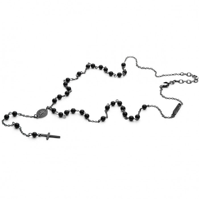 Black Rosary Necklace