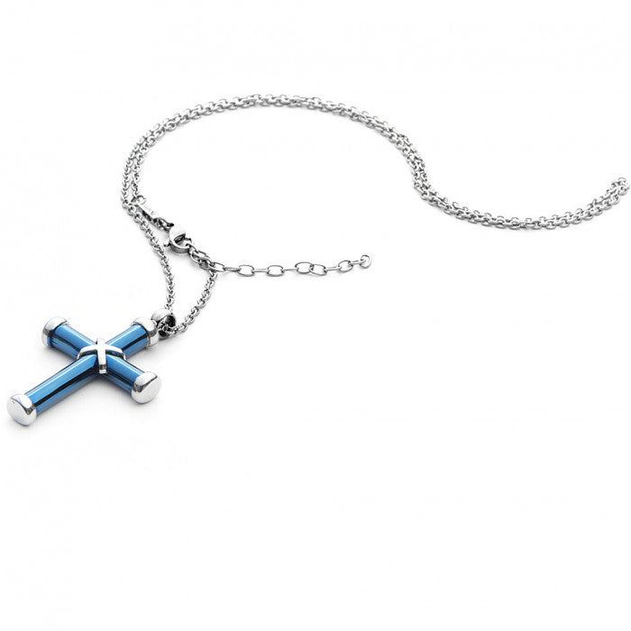 Blue Cross Necklace