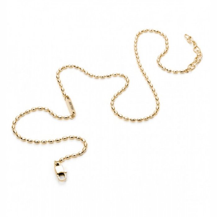 Collana maglia chicchi laminata