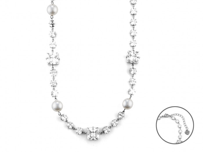 Collier en zircon et perles