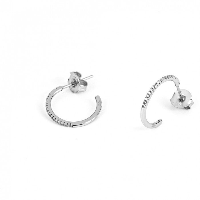 Rhinestone Circle Open Earrings