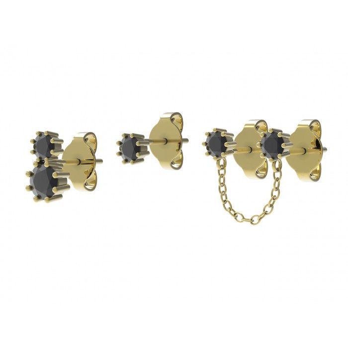 Boucles d'oreilles Tris Zircon