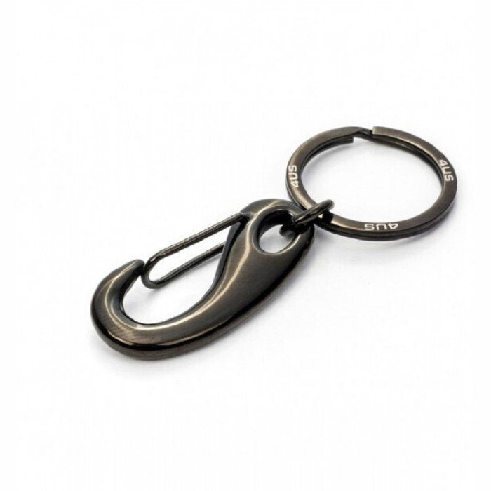 Burnished steel key ring