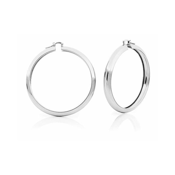 Maxi hoop earrings in silver bronze
